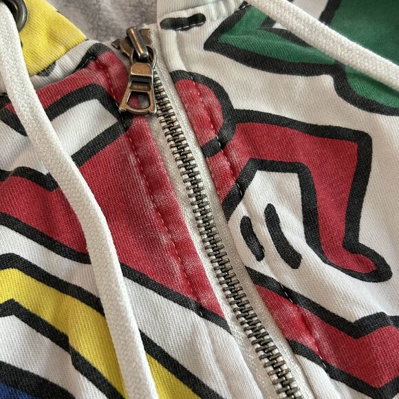 Alice + Olivia x Keith Haring Barron Cropped Hoodie FADING - Picture 10 of 11